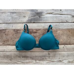 SOMA Smooth Dark Forest 40C Embraceable Push Up Plunge Bra